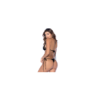 Bikini Noir Triangle avec Détails en Tulle 